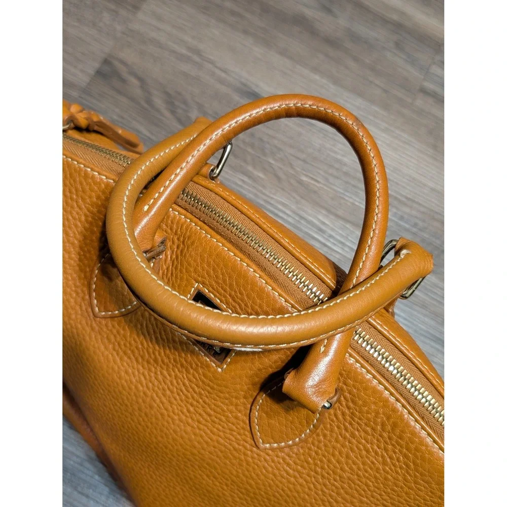 Vintage Dooney Bourke Pebble Grain‎ Leather Satchel Shoulder Bag